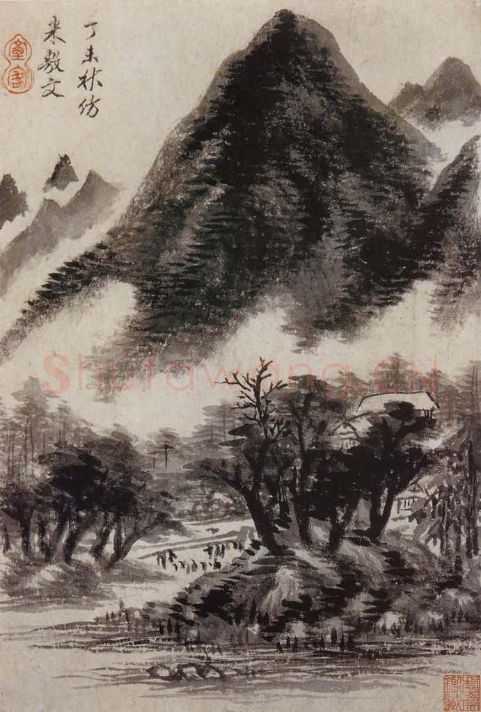 明 王时敏《仿古山水图册》书画作品