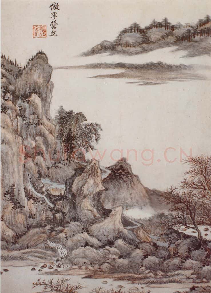明 王时敏《仿古山水图册》书画作品