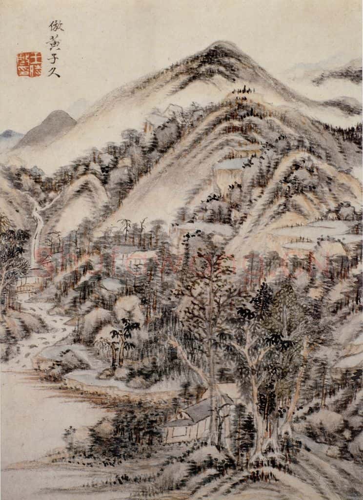 明 王时敏《仿古山水图册》书画作品