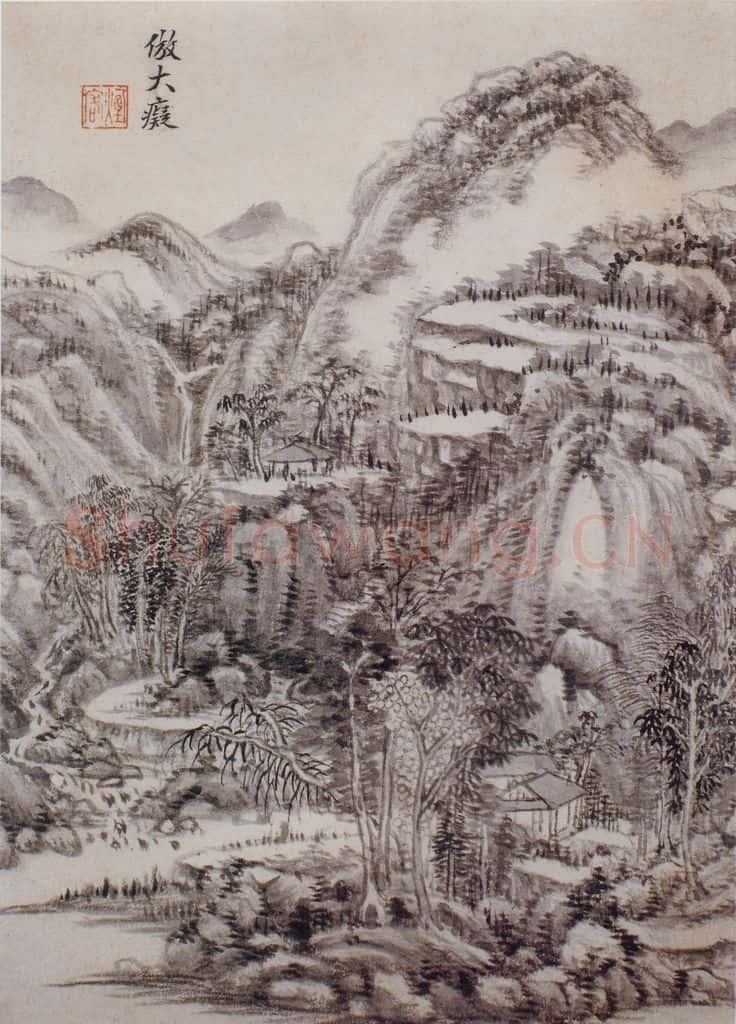 明 王时敏《仿古山水图册》书画作品