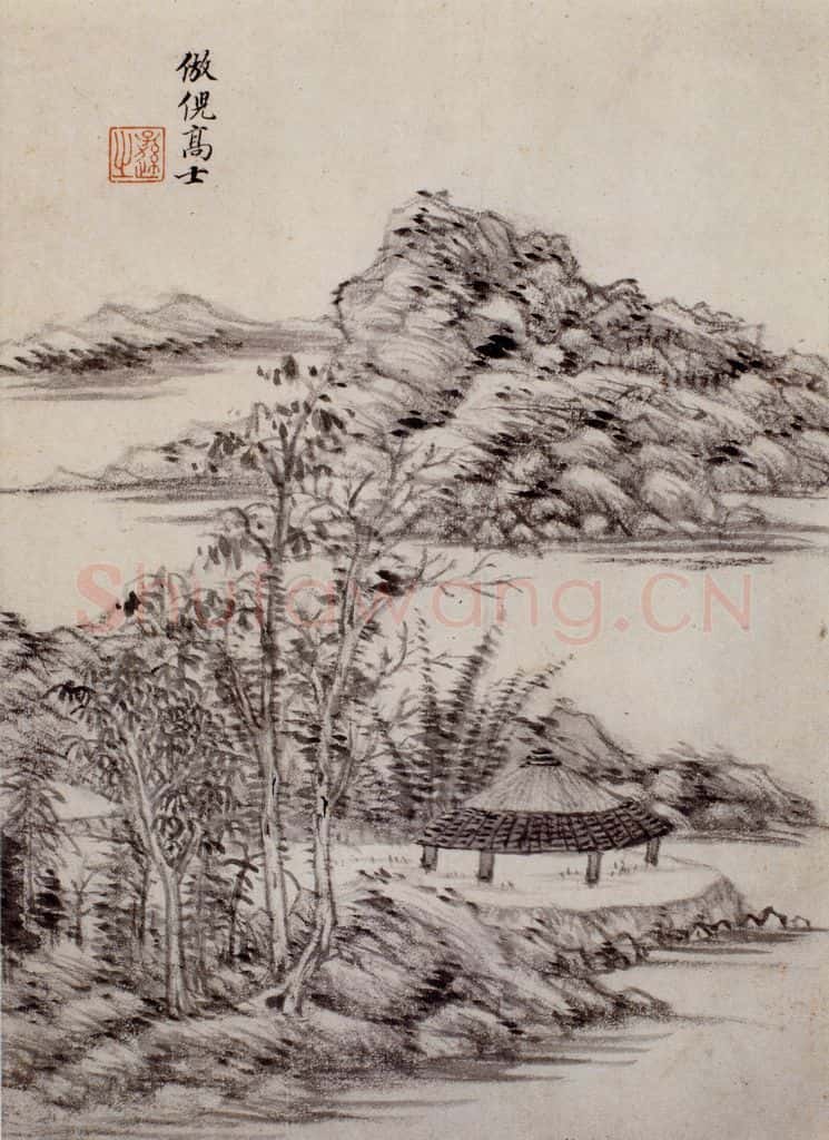 明 王时敏《仿古山水图册》书画作品