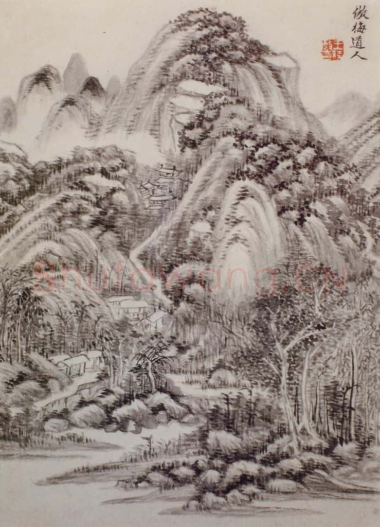 明 王时敏《仿古山水图册》书画作品