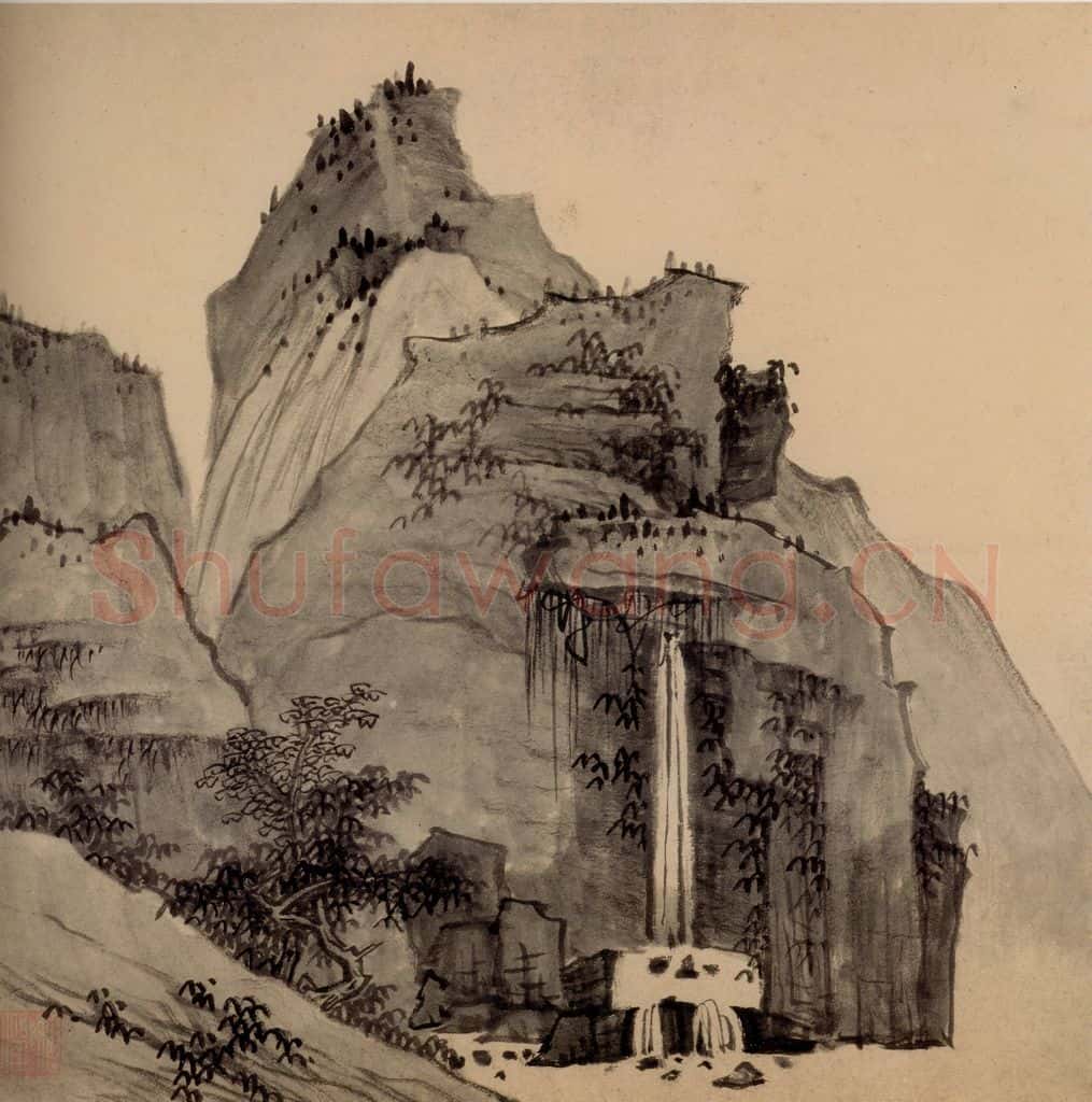 清 弘仁《山水册》书画作品