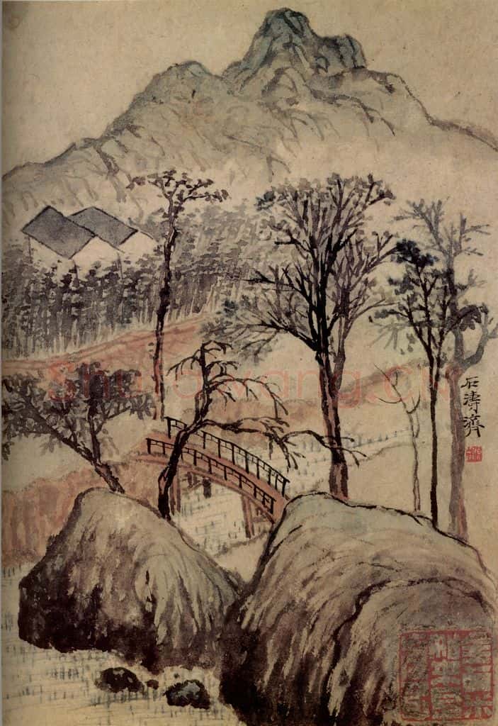 清 石涛《书画册》书画作品