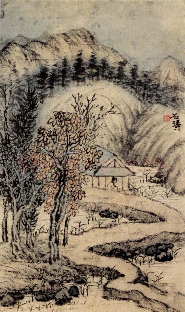 清 石涛《书画册》书画作品