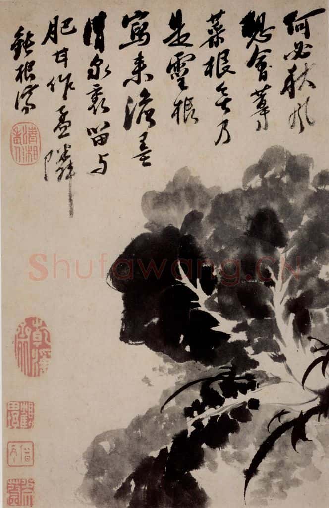 清 石涛《花卉册》书画作品