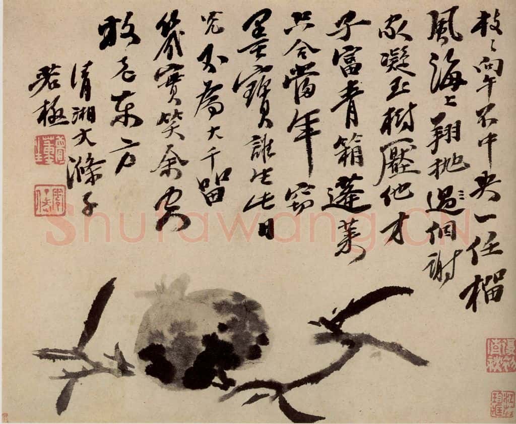 清 石涛《蔬果册》书画作品