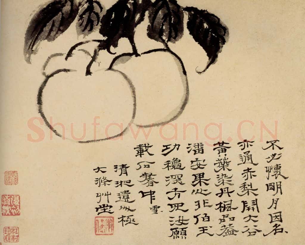 清 石涛《蔬果册》书画作品