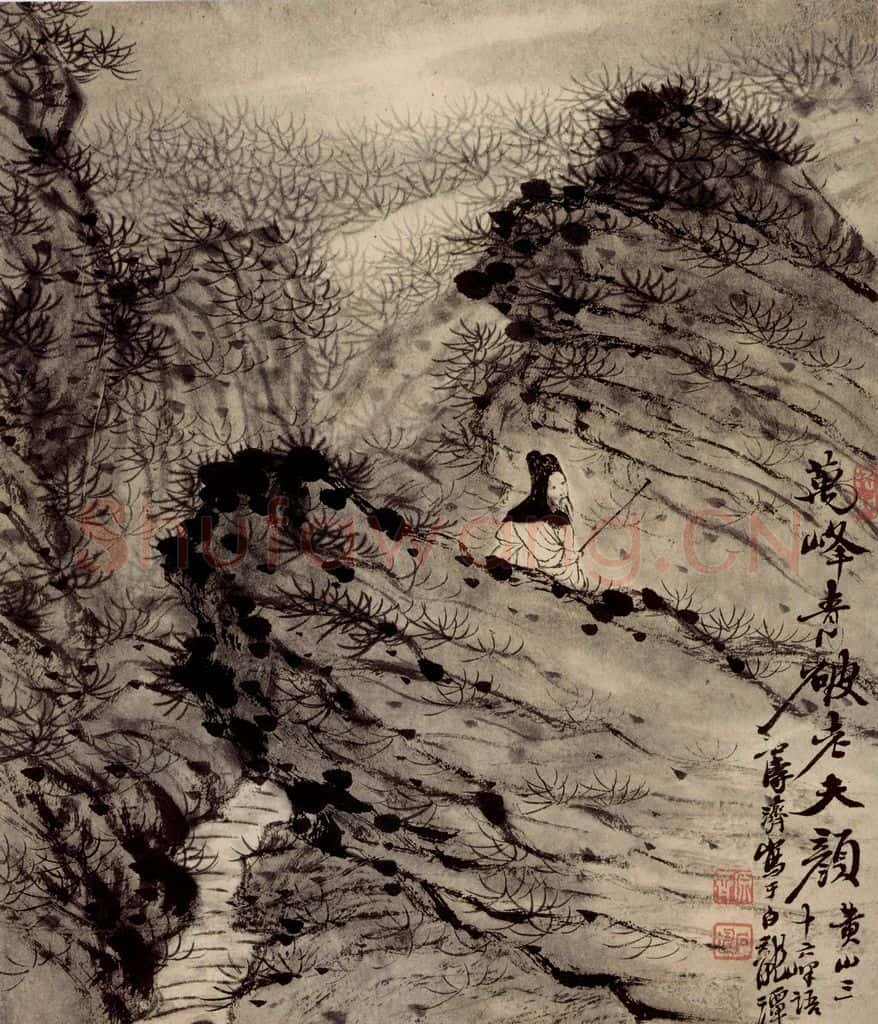 清 石涛《山水册》书画作品