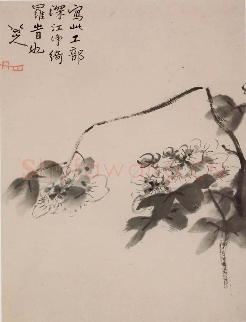 清 朱耷《花鸟山水册》书画作品