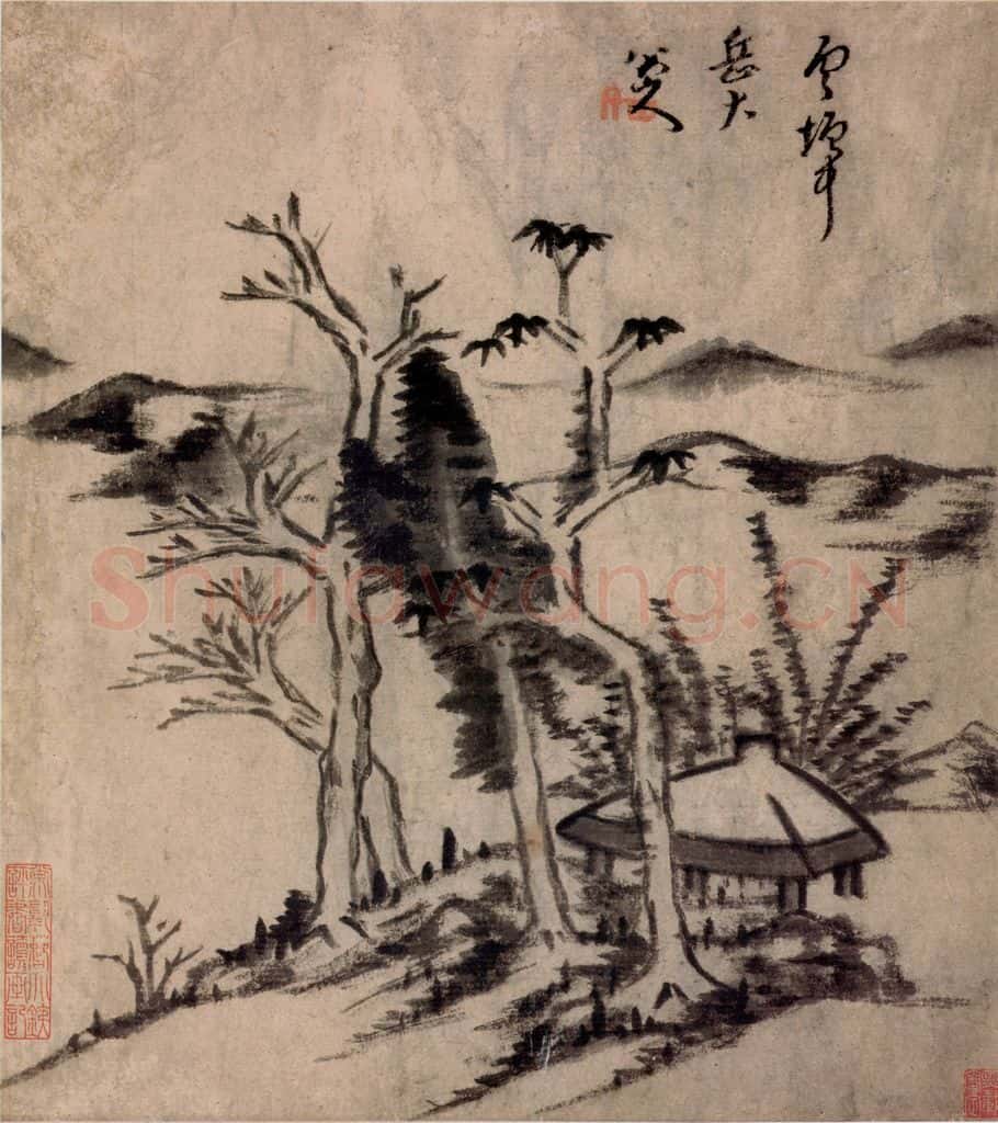 清 朱耷《书画册》书画作品