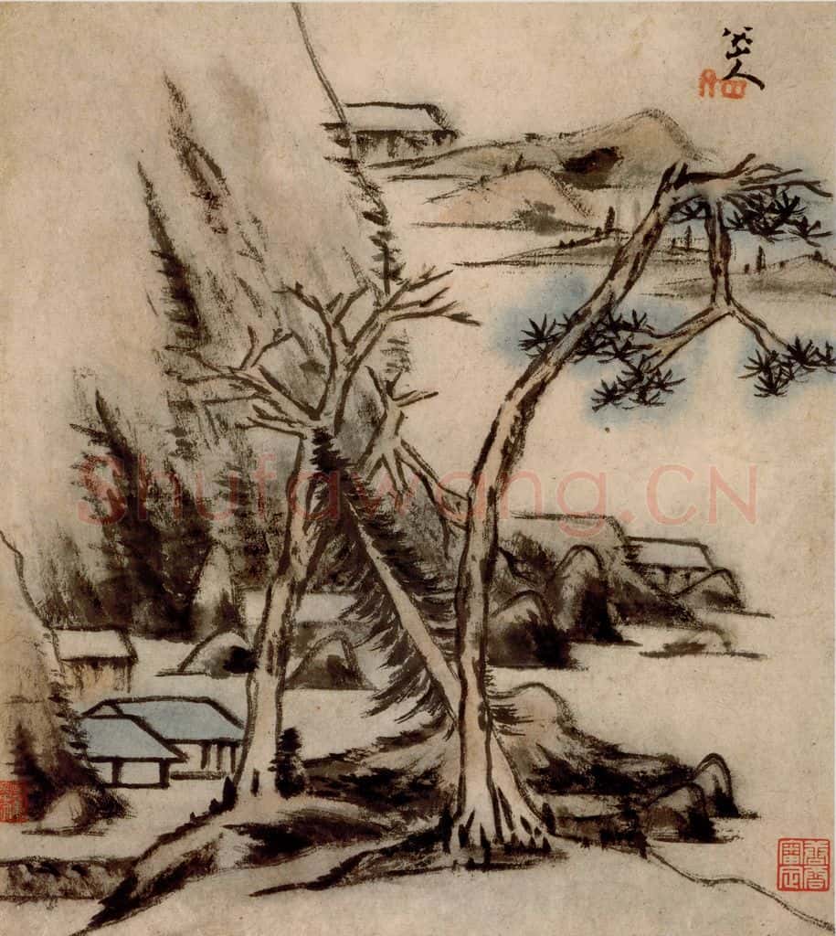 清 朱耷《书画册》书画作品