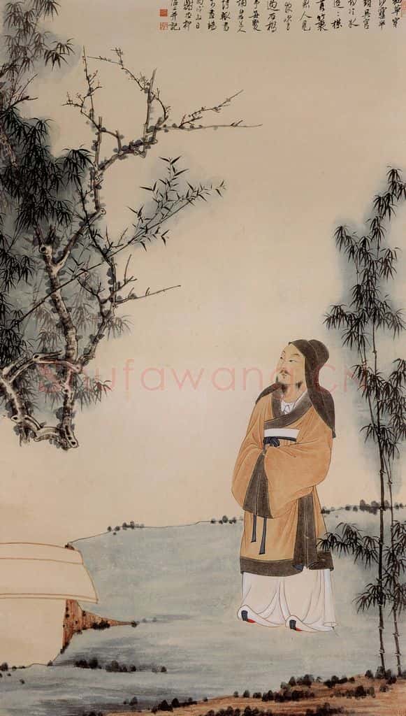 1946年 谢稚柳《白石道人诗意图》书画作品