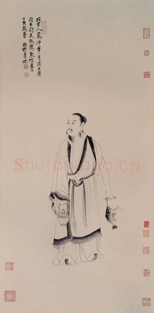 1947年 谢稚柳《东坡居士图》书画作品