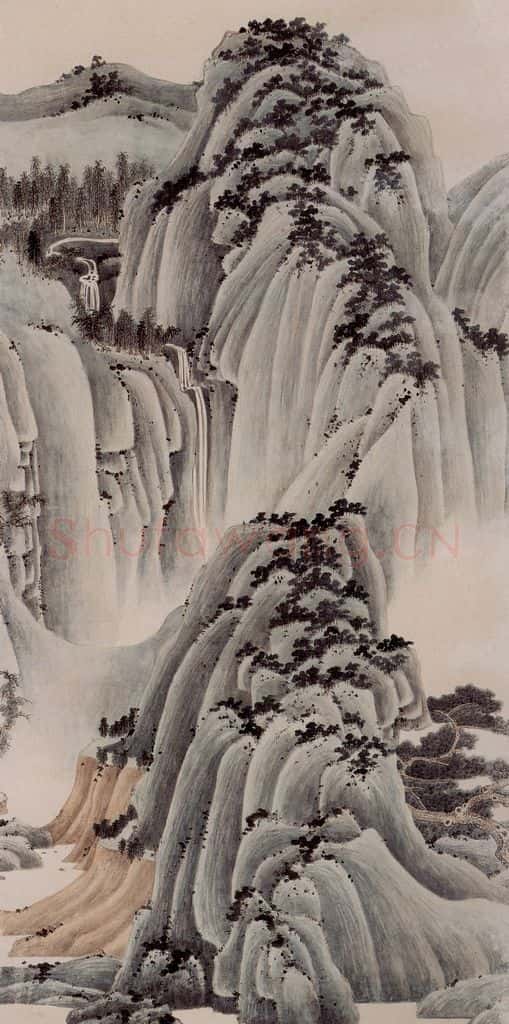 1951年 谢稚柳《通景屏》书画作品