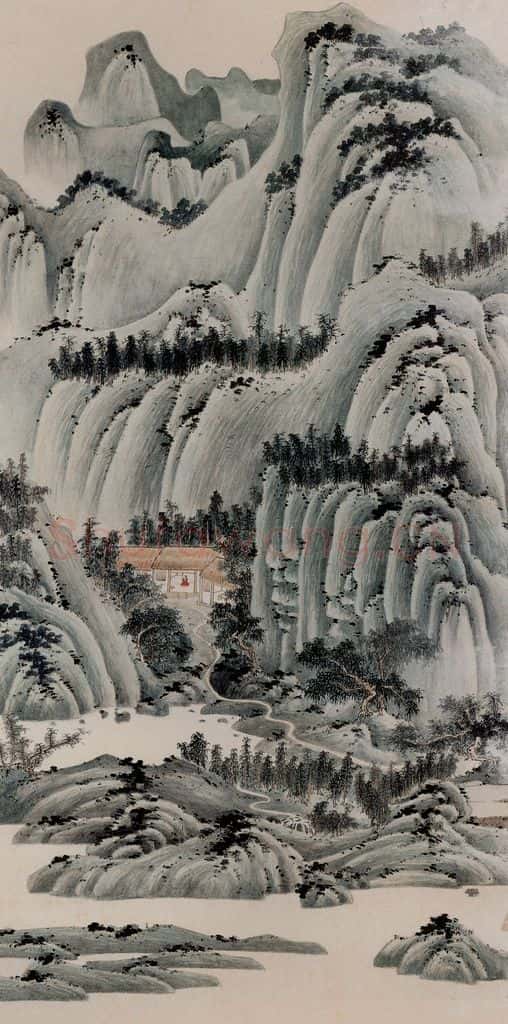 1951年 谢稚柳《通景屏》书画作品
