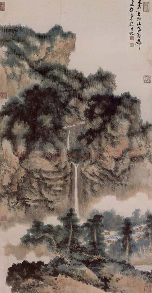 五十年代中期 谢稚柳《山水图》书画作品