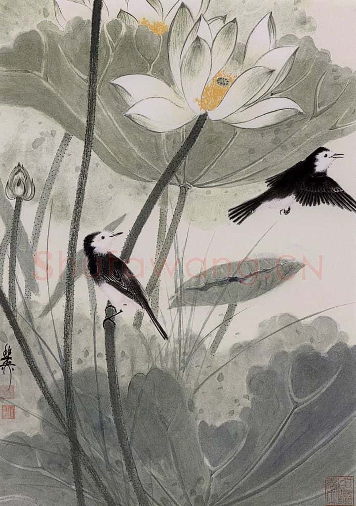 60年代 谢稚柳 洛波微步图 书画作品