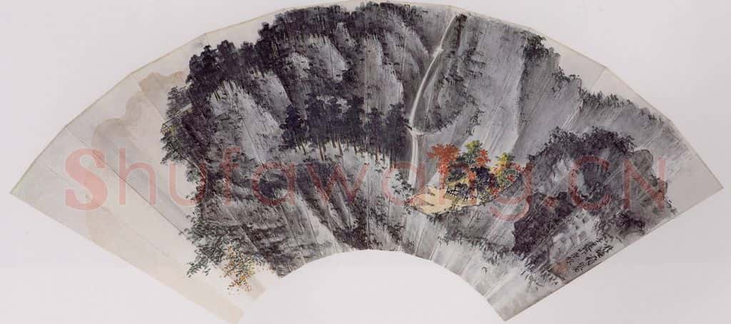 60年代 谢稚柳 山水图 书画作品