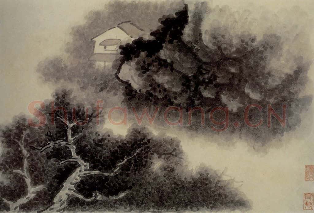 清 龚贤《山水册》书画作品