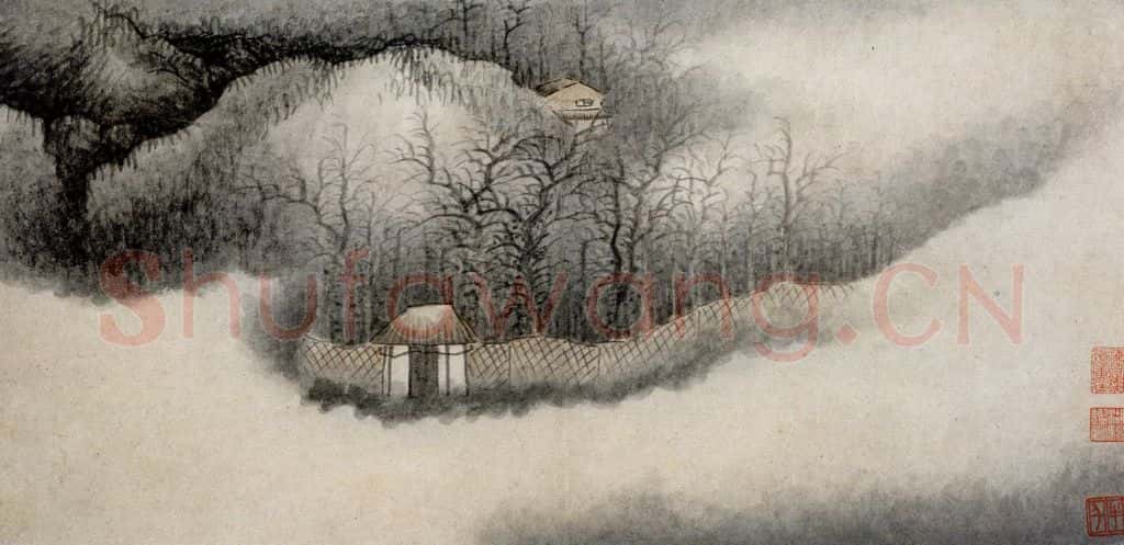 清 龚贤《八景山水页装卷》书画作品
