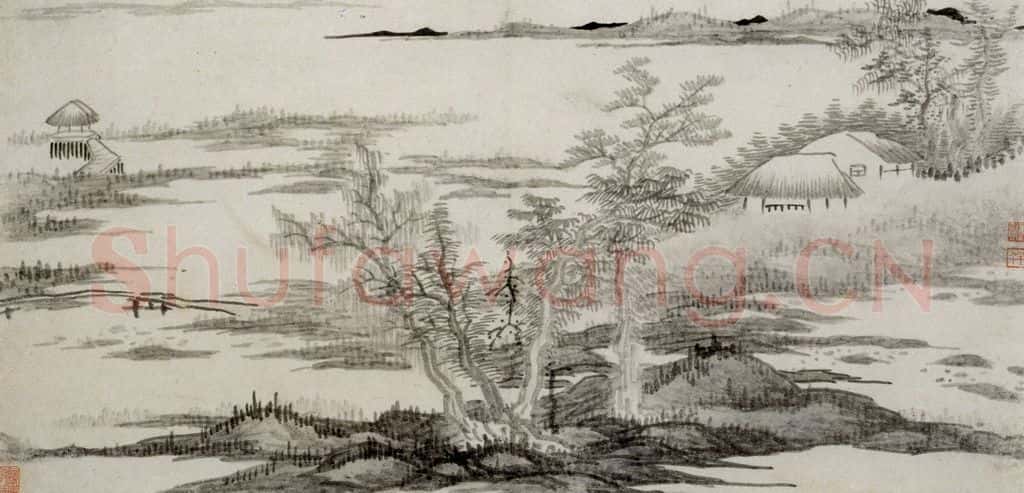 清 龚贤《八景山水页装卷》书画作品