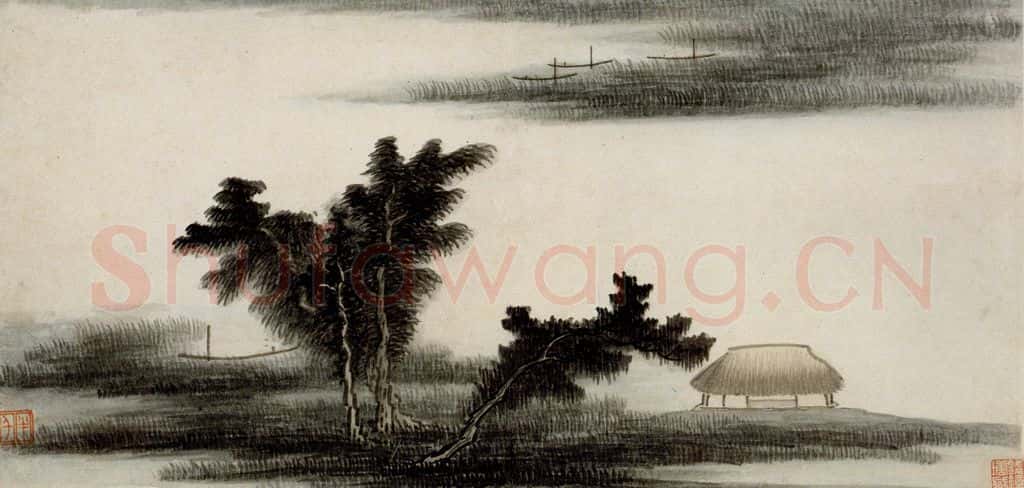清 龚贤《八景山水页装卷》书画作品