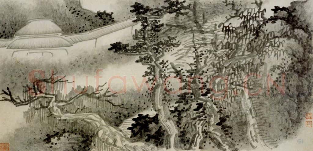 清 龚贤《八景山水页装卷》书画作品