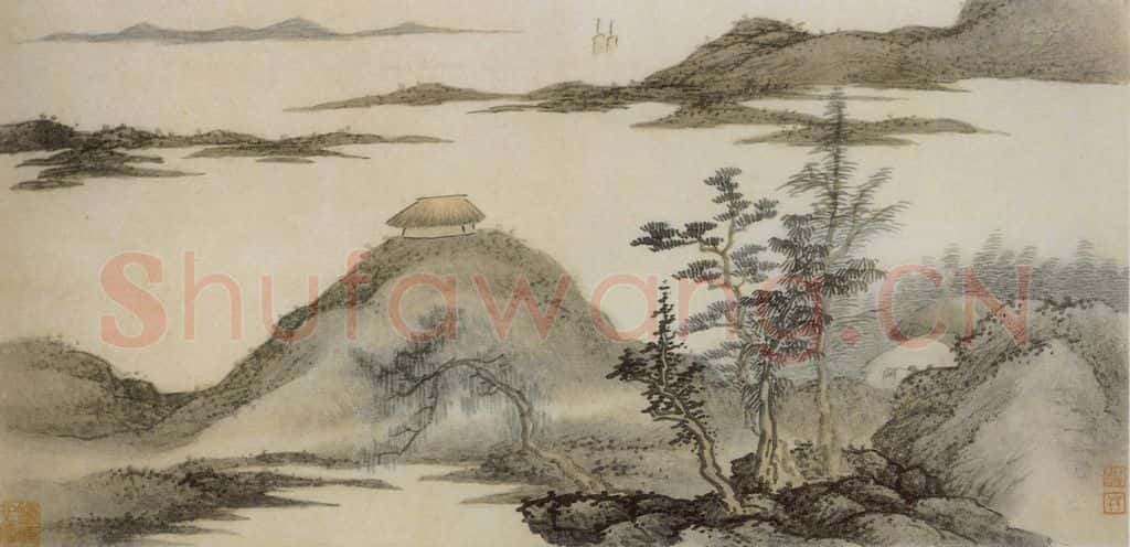 清 龚贤《八景山水页装卷》书画作品