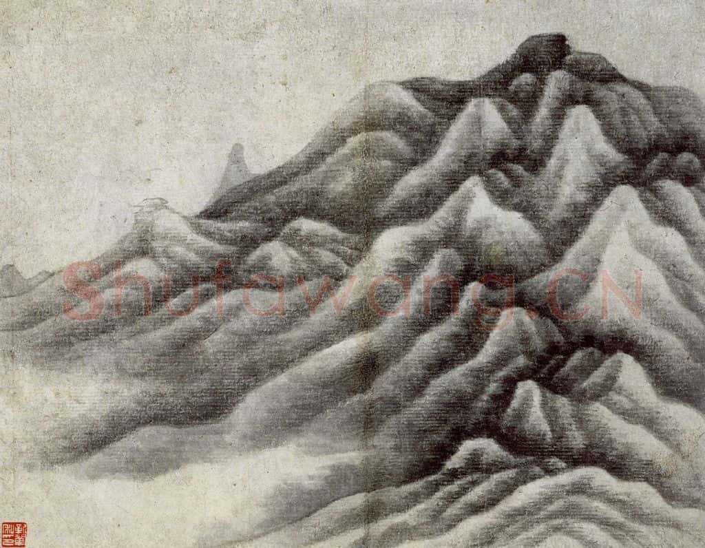清 龚贤《山水册》书画作品