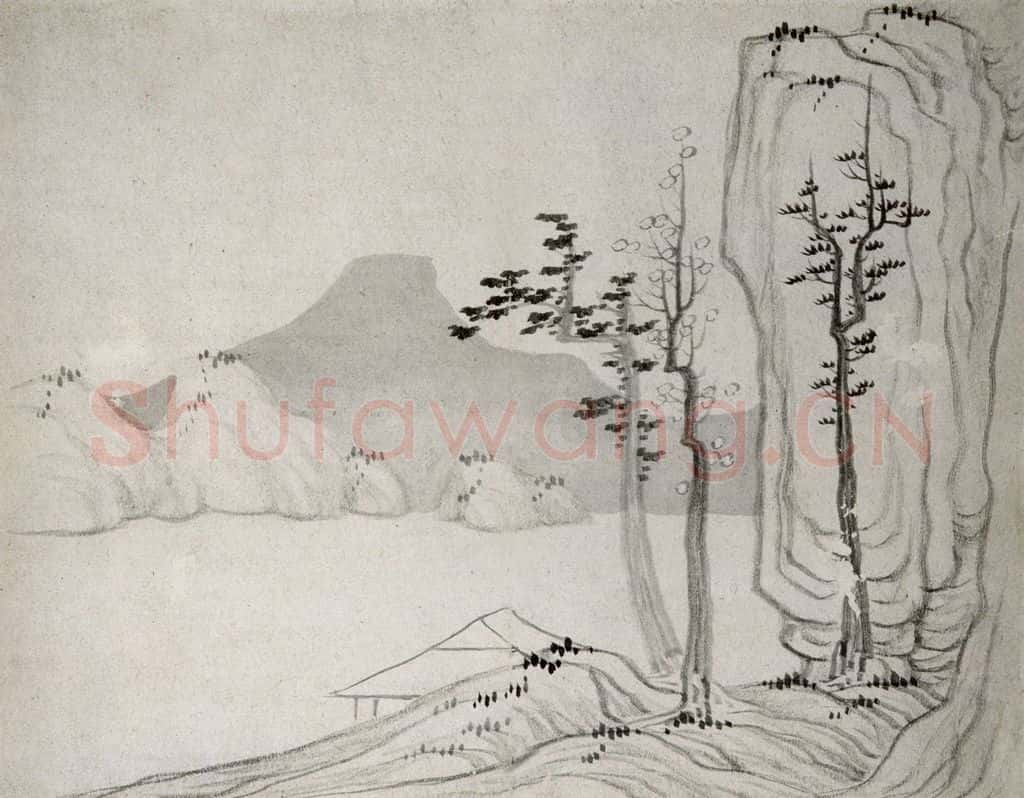 清 龚贤《山水册》书画作品
