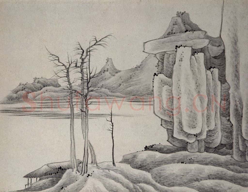 清 龚贤《山水册》书画作品