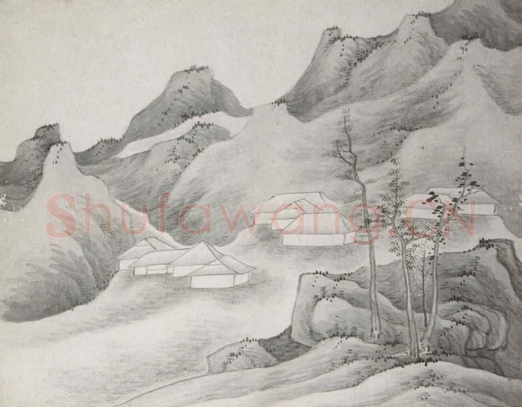 清 龚贤《山水册》书画作品