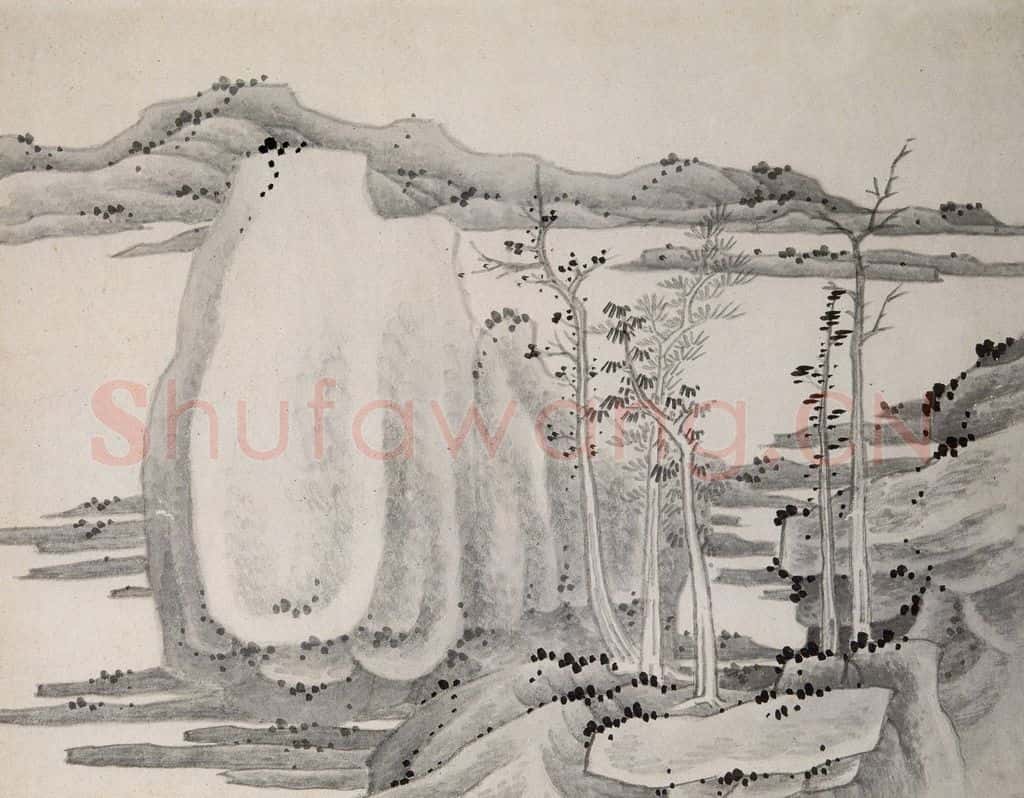 清 龚贤《山水册》书画作品