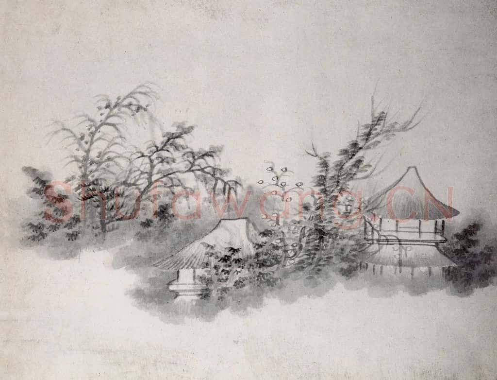 清 龚贤《山水册》书画作品