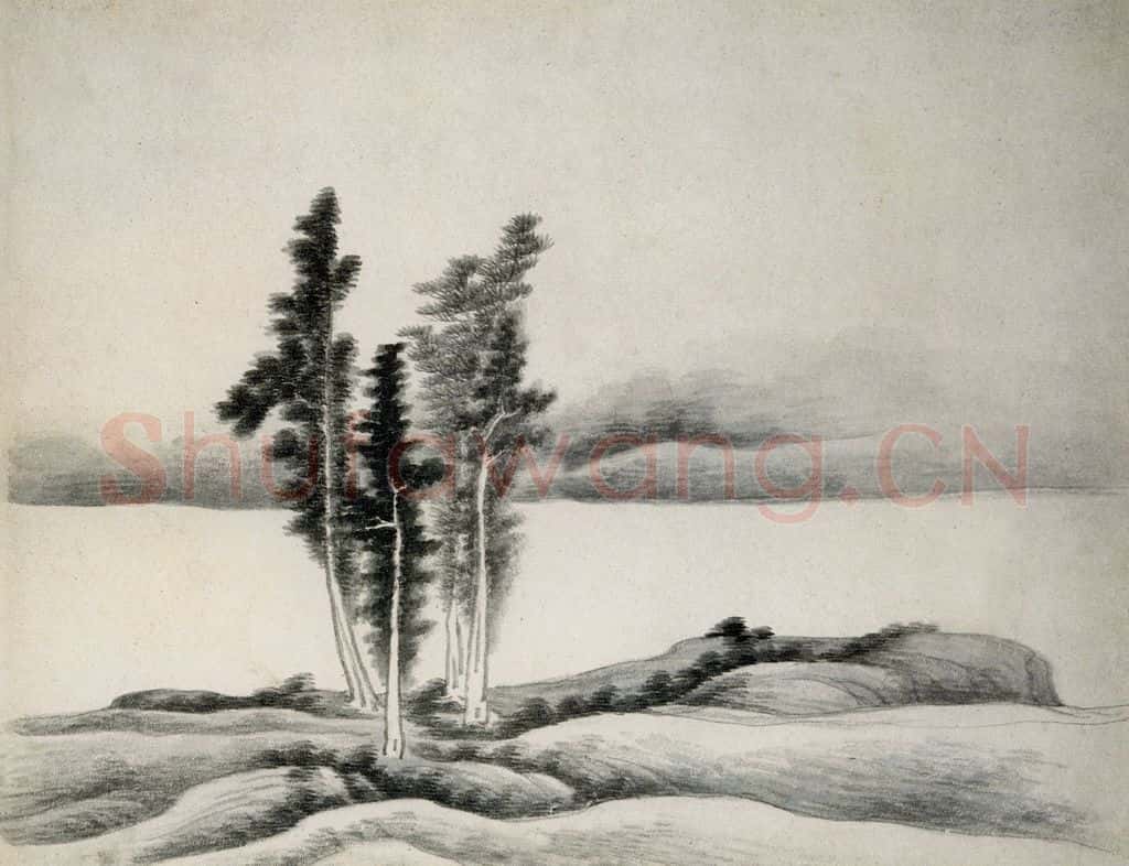 清 龚贤《山水册》书画作品