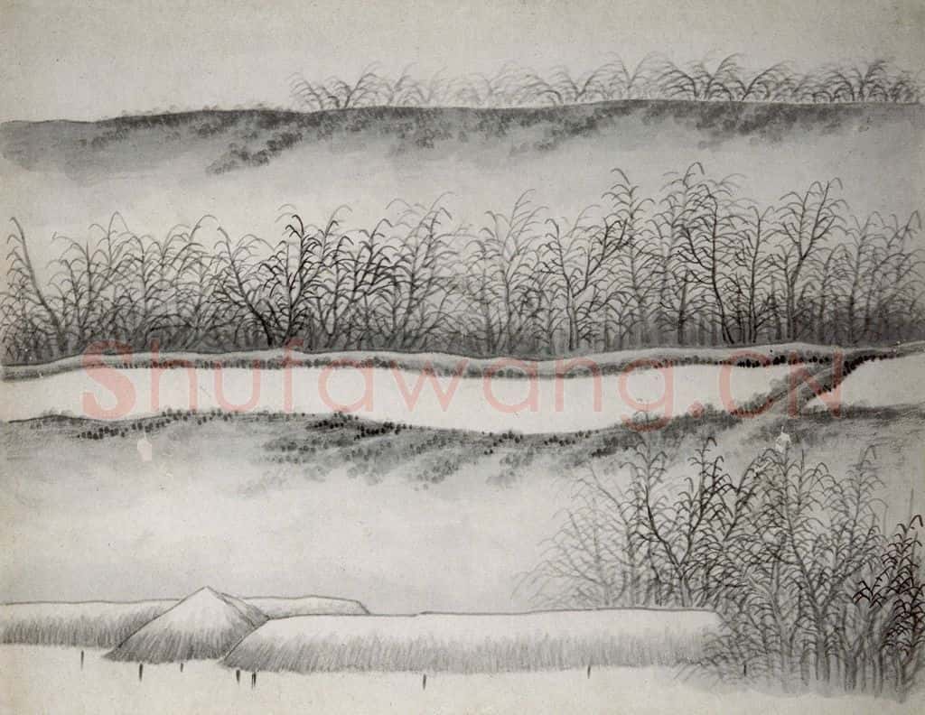 清 龚贤《山水册》书画作品
