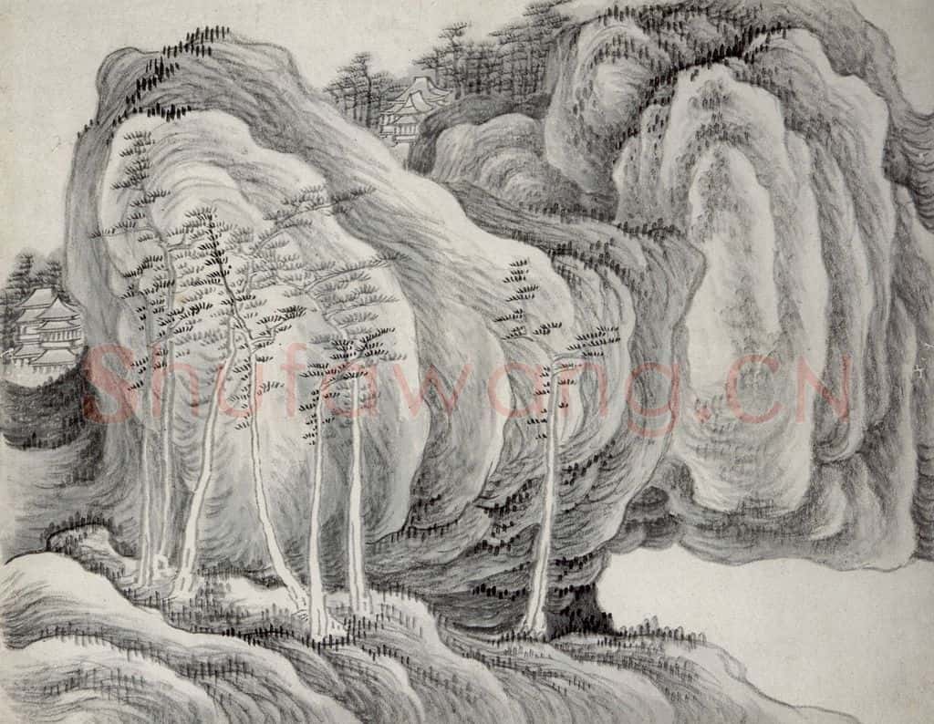 清 龚贤《山水册》书画作品