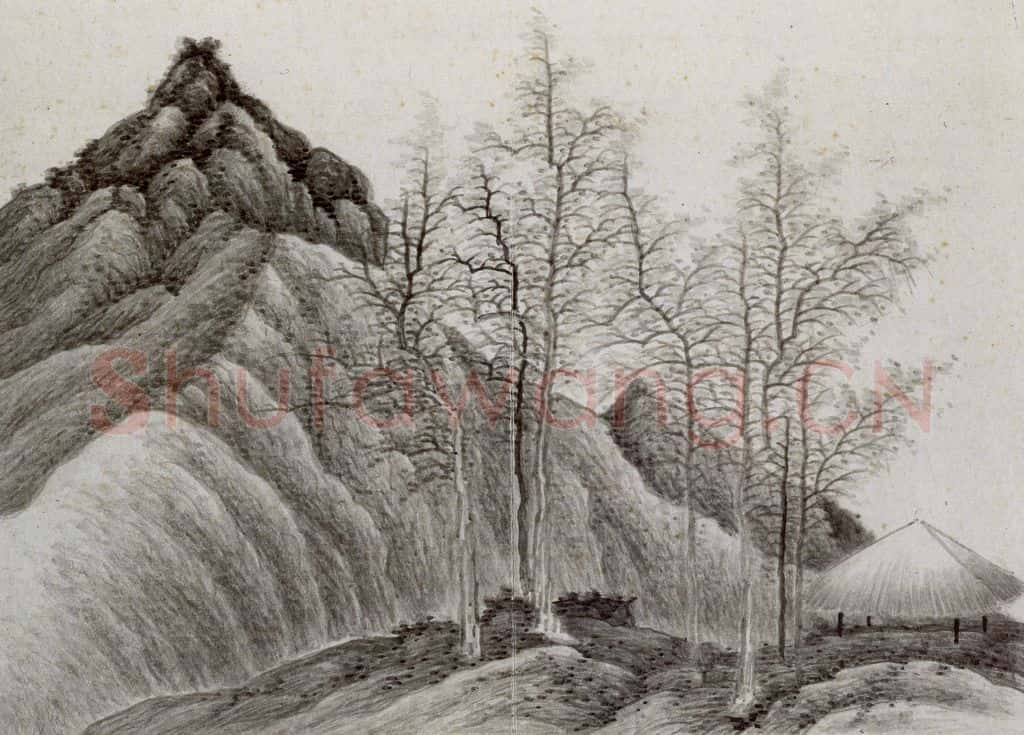 清 龚贤《自藏山水册》书画作品