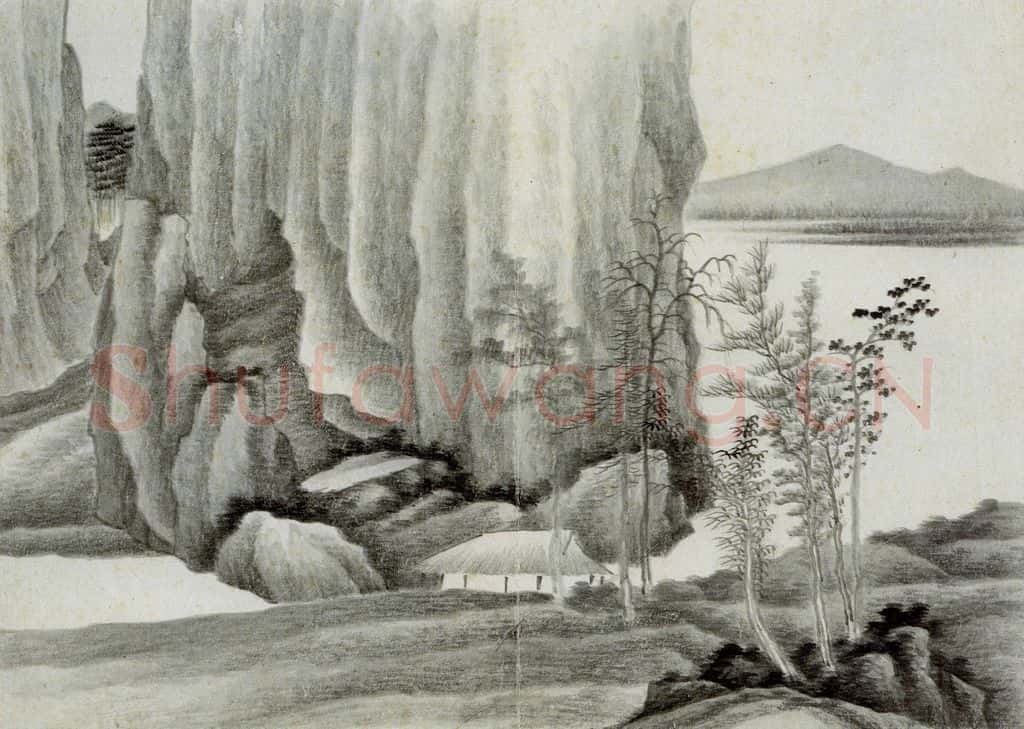 清 龚贤《自藏山水册》书画作品