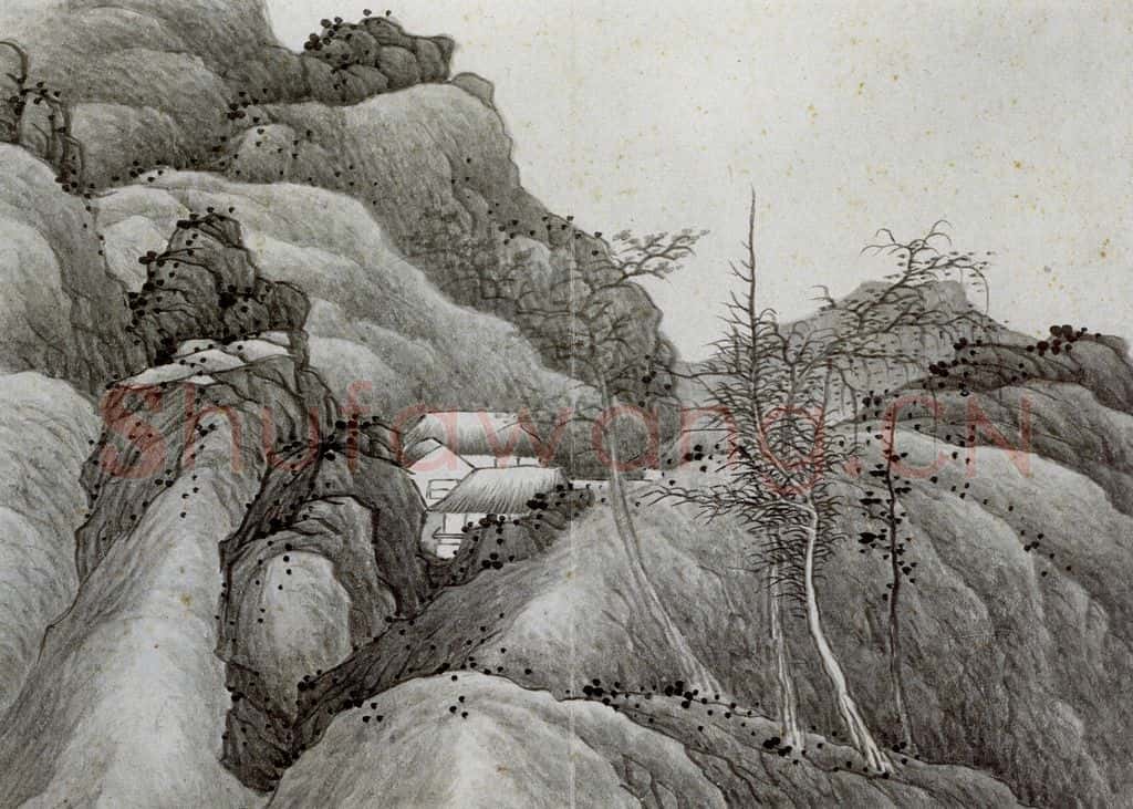 清 龚贤《自藏山水册》书画作品