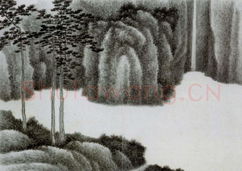 清 龚贤《自藏山水册》书画作品