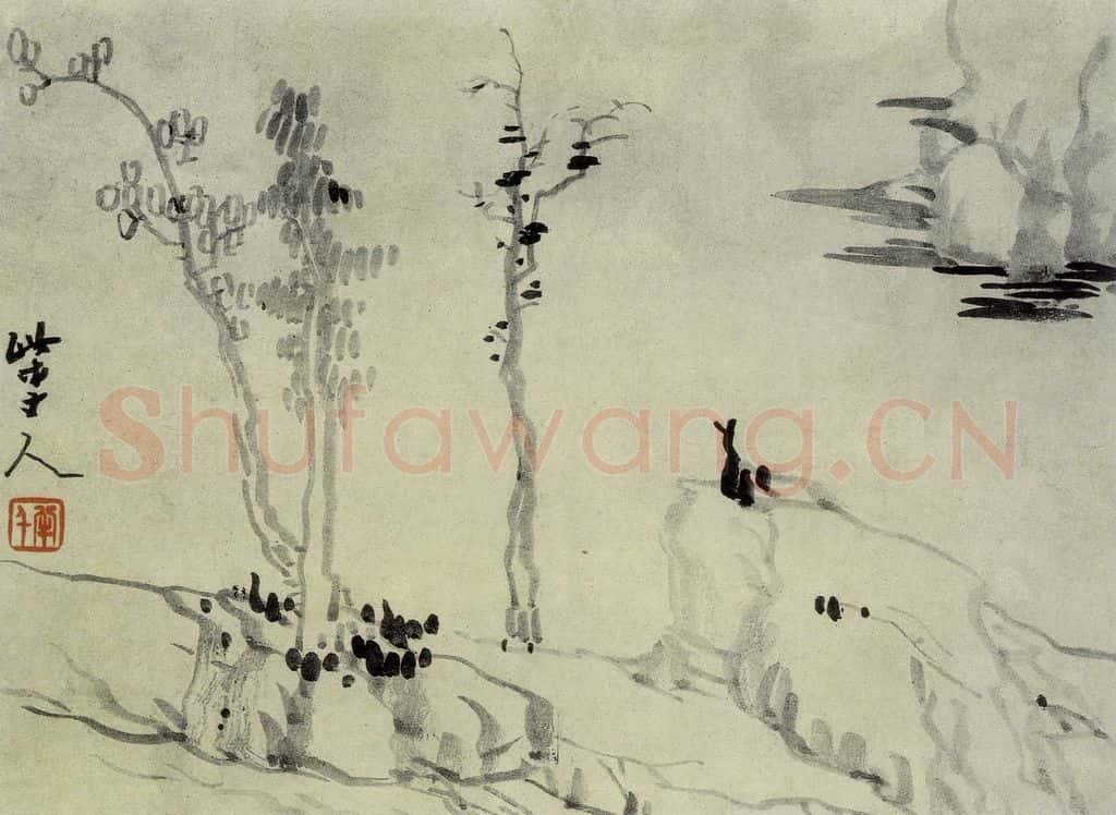 清 龚贤《山水册》书画作品
