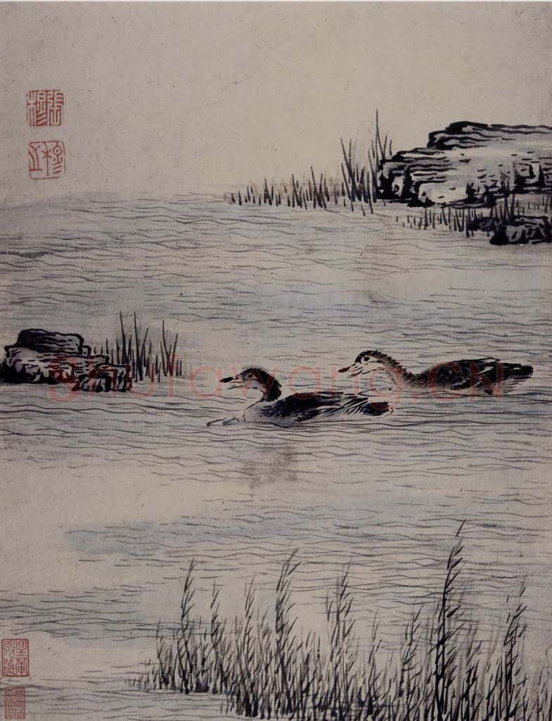清 张穆《禽鸟骏马图册》书画作品