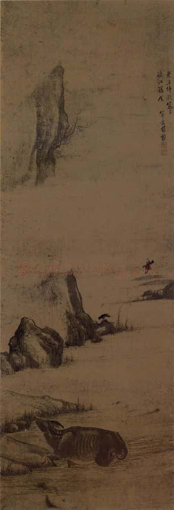 清 张穆《水牛图抽》书画作品