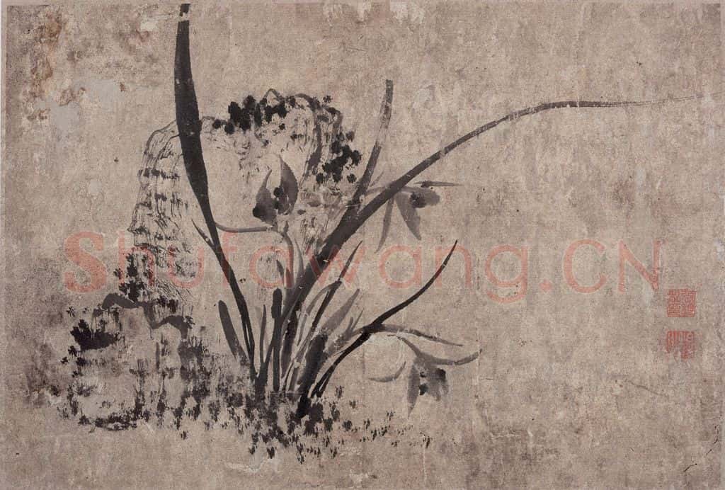 清 张穆《籣花图斗方》书画作品