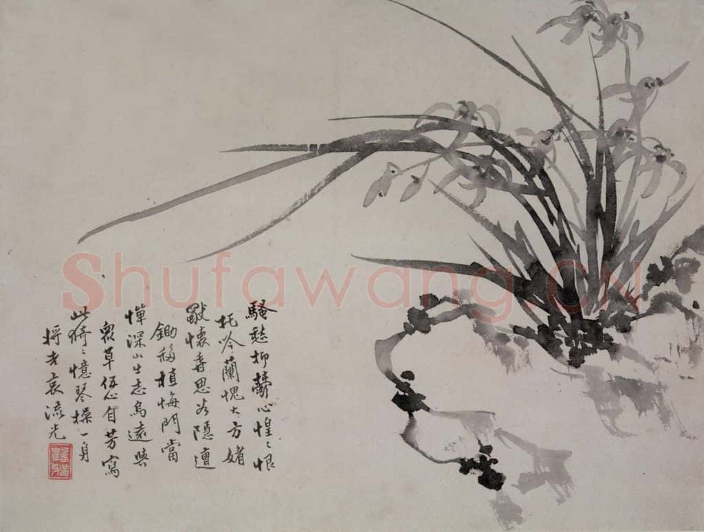 清 张崇光《籣石图册页》书画作品