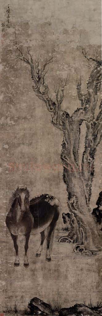 清 张穆《马图轴》书画作品