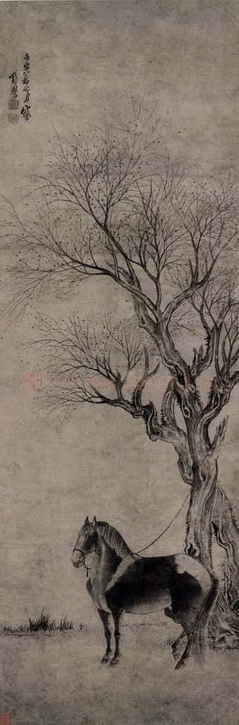 清 张穆《马图轴》书画作品