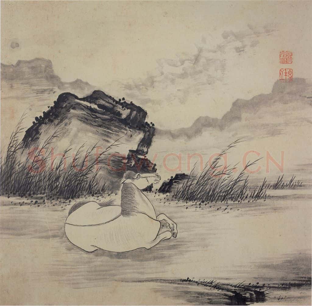 清 张穆《马图册》书画作品